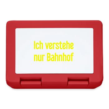 Ich verstehe nur Bahnhof - Brotdose - Rot - Vorne