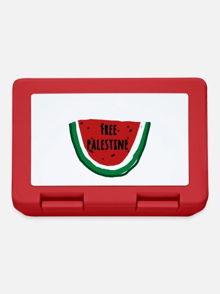Wassermelone, illustration,free palestine - Brotdose - Rot