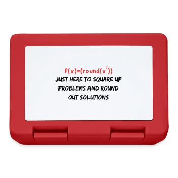 Funny Math Teacher Quote | Math Teacher Gifts - Lunchbox - red - Front