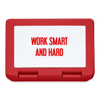 Travailler intelligemment et dur – La devise du succès pour ceux qui agissent - Boîte à goûter - rouge - Devant