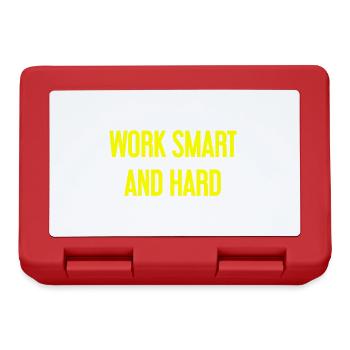 Travailler intelligemment et dur – La devise du succès pour ceux qui agissent - Boîte à goûter - rouge - Devant