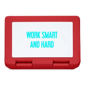 Work Smart and Hard – Success motto for doers - Lunchbox - red - Front