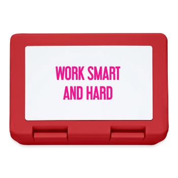 Travailler intelligemment et dur – La devise du succès pour ceux qui agissent - Boîte à goûter - rouge - Devant