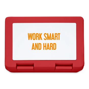 Travailler intelligemment et dur – La devise du succès pour ceux qui agissent - Boîte à goûter - rouge - Devant
