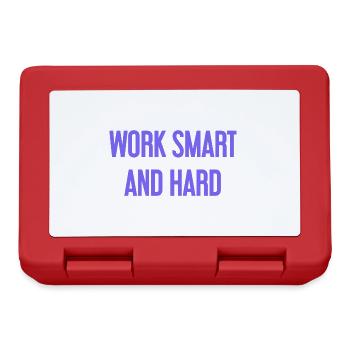 Work Smart and Hard – Success motto for doers - Lunchbox - red - Front