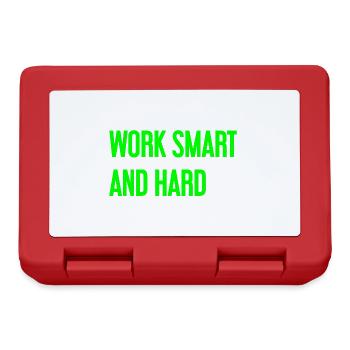 Travailler intelligemment et dur – La devise du succès pour ceux qui agissent - Boîte à goûter - rouge - Devant
