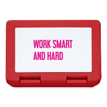 Work Smart and Hard – Success motto for doers - Lunchbox - red - Front