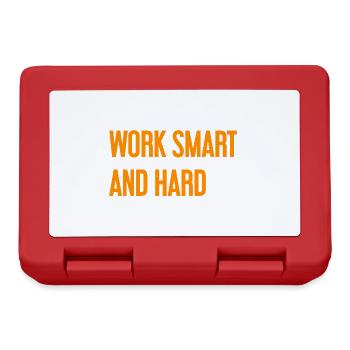 Travailler intelligemment et dur – La devise du succès pour ceux qui agissent - Boîte à goûter - rouge - Devant