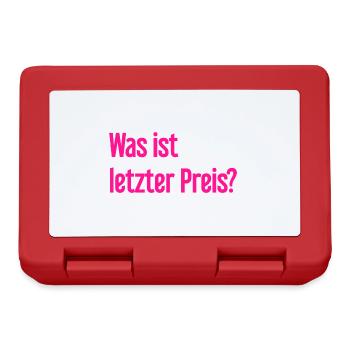 Was ist letzter Preis? - Brotdose - Rot - Vorne