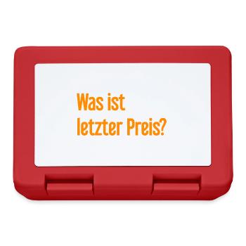 Was ist letzter Preis? - Brotdose - Rot - Vorne