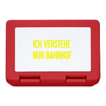 I only understand train station - Lunchbox - red - Front