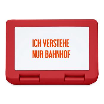 I only understand train station - Lunchbox - red - Front