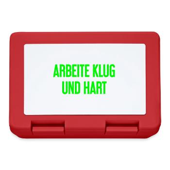 Work Smart And Hard – Success Motto For Doers - Lunchbox - red - Front