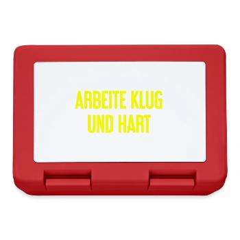 Work Smart And Hard – Success Motto For Doers - Lunchbox - red - Front