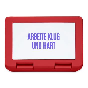 Work Smart And Hard – Success Motto For Doers - Lunchbox - red - Front