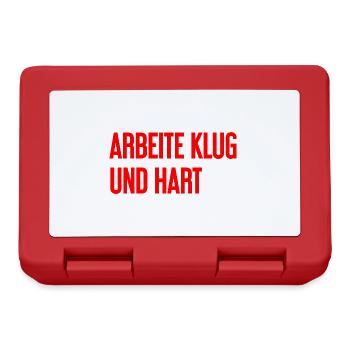 Work Smart And Hard – Success Motto For Doers - Lunchbox - red - Front