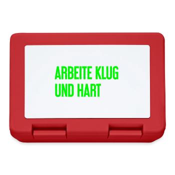 Travailler intelligemment et dur - La devise du succès pour les acteurs - Boîte à goûter - rouge - Devant