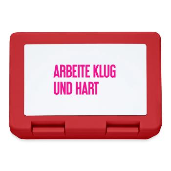 Work Smart And Hard – Success Motto For Doers - Lunchbox - red - Front