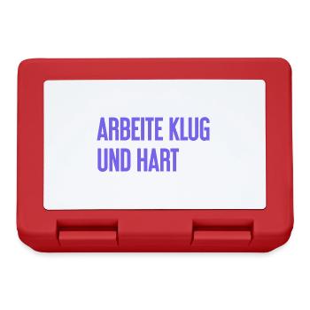 Work Smart And Hard – Success Motto For Doers - Lunchbox - red - Front