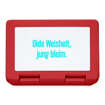 Oide Weisheit, jung bleim – Bavarian saying - Lunchbox - red - Front