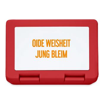 Oide Weisheit, jung bleim – Bavarian saying - Lunchbox - red - Front