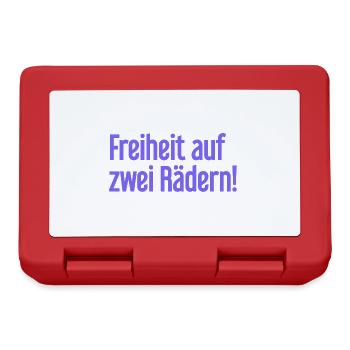 Freedom on Two Wheels - Cyclist Design - Lunchbox - red - Front