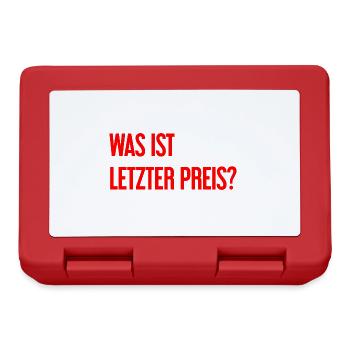 Was ist letzter Preis? - Brotdose - Rot - Vorne