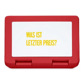 Was ist letzter Preis? - Brotdose - Rot - Vorne