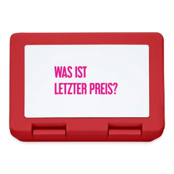 Was ist letzter Preis? - Brotdose - Rot - Vorne