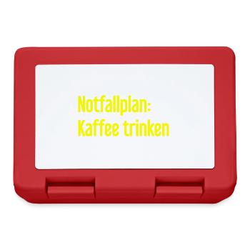 Plan d’urgence pour le café - Boîte à goûter - rouge - Devant