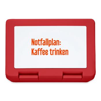 Coffee Contingency Plan - Lunchbox - red - Front