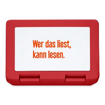 If you read this, you can read. - Lunchbox - red - Front