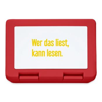 If you read this, you can read. - Lunchbox - red - Front