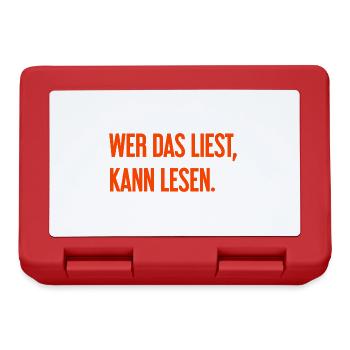 If you read this, you can read. - Lunchbox - red - Front