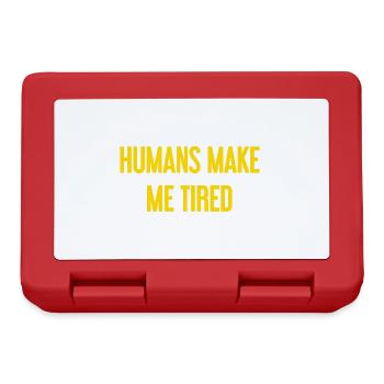 People make you tired - Funny saying - Lunchbox - red - Front