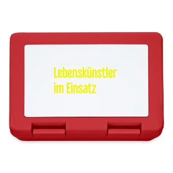 Lebenskünstler im Einsatz - Brotdose - Rot - Vorne