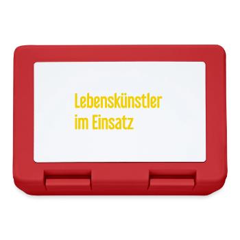 Lebenskünstler im Einsatz - Brotdose - Rot - Vorne
