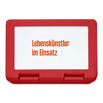 Lebenskünstler im Einsatz - Brotdose - Rot - Vorne