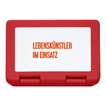 Lebenskünstler im Einsatz - Brotdose - Rot - Vorne