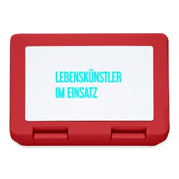 Lebenskünstler im Einsatz - Brotdose - Rot - Vorne