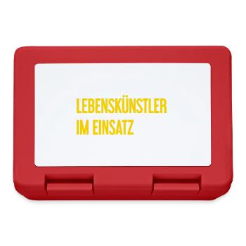Lebenskünstler im Einsatz - Brotdose - Rot - Vorne