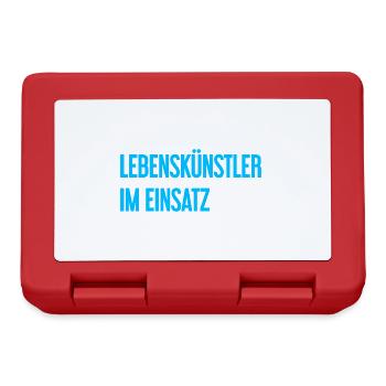 Lebenskünstler im Einsatz - Brotdose - Rot - Vorne