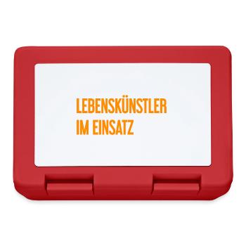 Lebenskünstler im Einsatz - Brotdose - Rot - Vorne