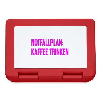 Kaffee-Notfallplan - Brotdose - Rot - Vorne
