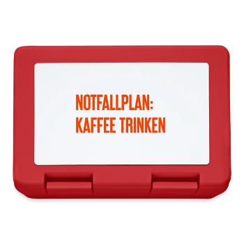 Kaffee-Notfallplan - Brotdose - Rot - Vorne