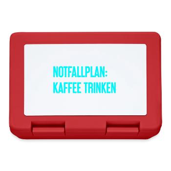 Kaffee-Notfallplan - Brotdose - Rot - Vorne