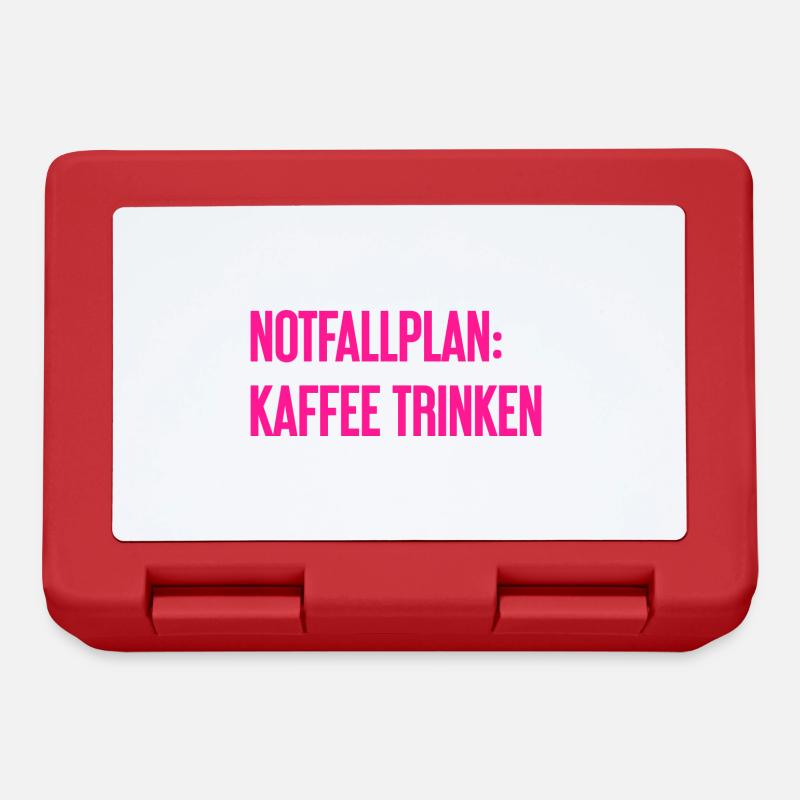 Kaffee-Notfallplan - Brotdose - Rot