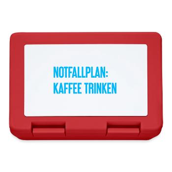 Kaffee-Notfallplan - Brotdose - Rot - Vorne
