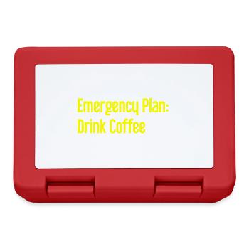 Kaffee-Notfallplan - Brotdose - Rot - Vorne
