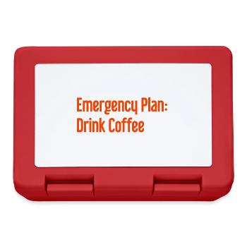 Coffee Contingency Plan - Lunchbox - red - Front